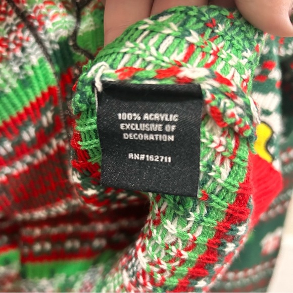 Blizzard Bay Mens Ugly Dinosaur Christmas Sweater NWT Large - Picture 6 of 6